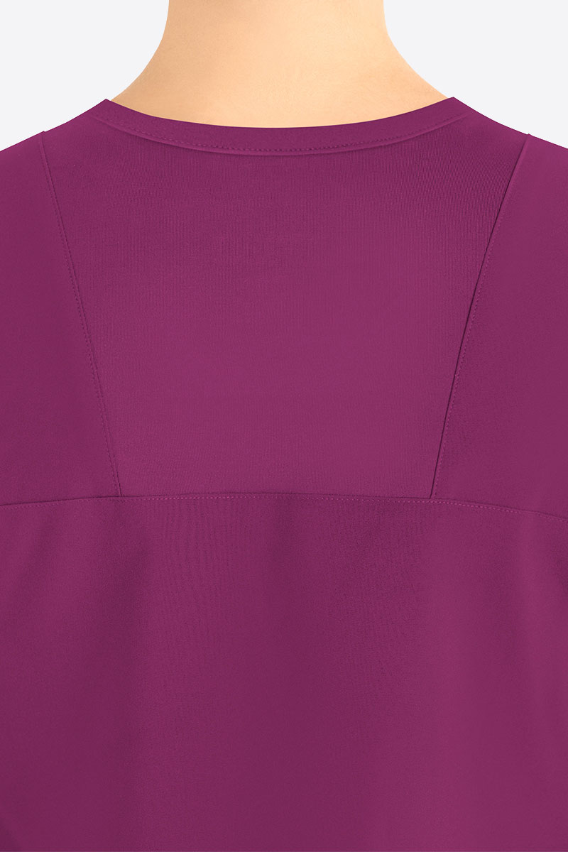 Bluza medyczna damska Maevn Momentum Round Neck wiśniowa-3