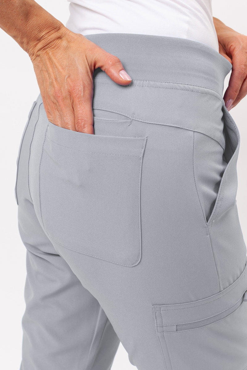 Spodnie medyczne damskie Maevn Momentum Flare Leg popielate-4