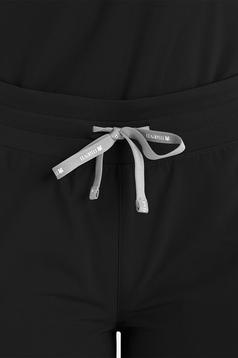 Spodnie medyczne damskie Maevn Momentum Wide Leg czarne-2