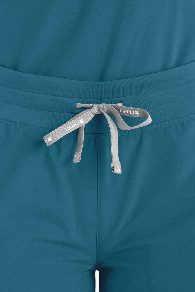 Spodnie medyczne damskie Maevn Momentum Wide Leg karaibski błękit-2