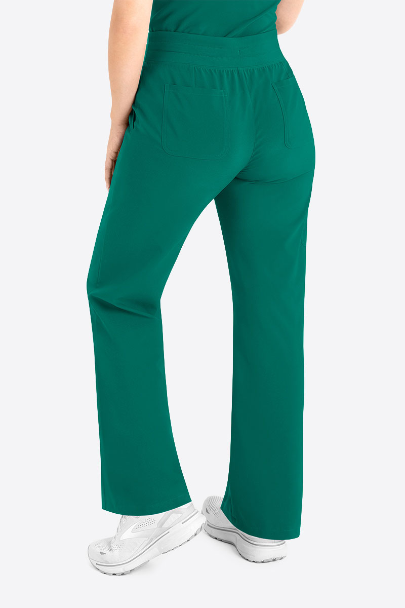 Spodnie medyczne damskie Maevn Momentum Wide Leg zielone-1