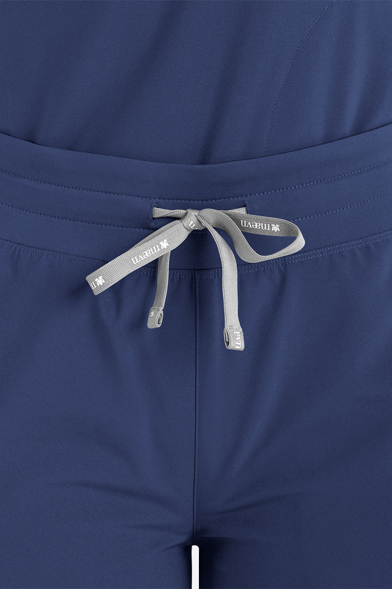 Spodnie medyczne damskie Maevn Momentum Wide Leg ciemny granat-2