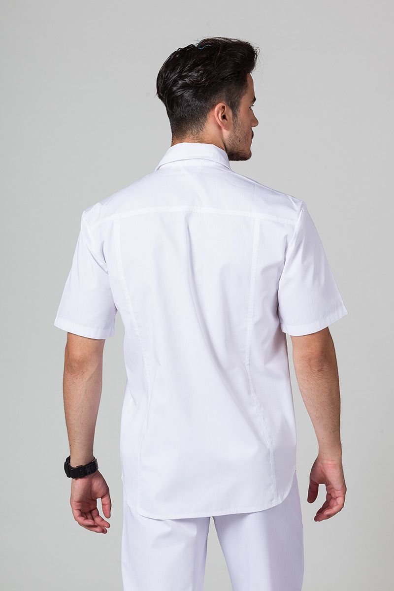 Klasyczna bluza medyczna męska biała-1