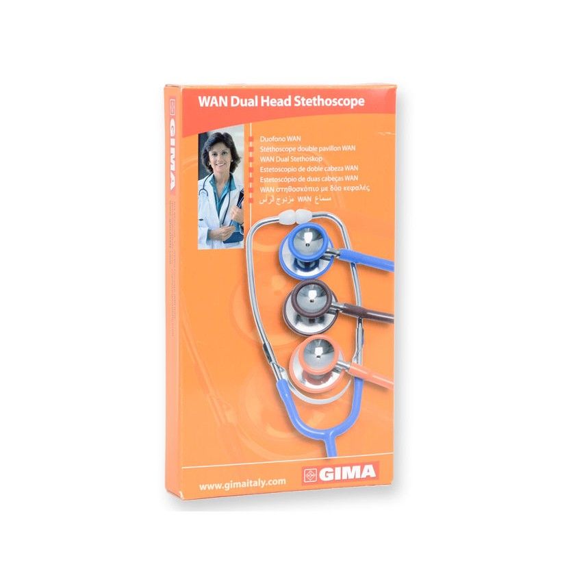 Stetoskop internistyczny GIMA WAN DOUBLE HEAD - niebieski-1