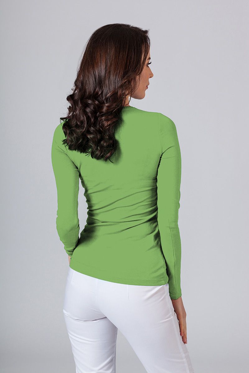 Koszulka damska z długim rękawem Malfini Slim zielona-1
