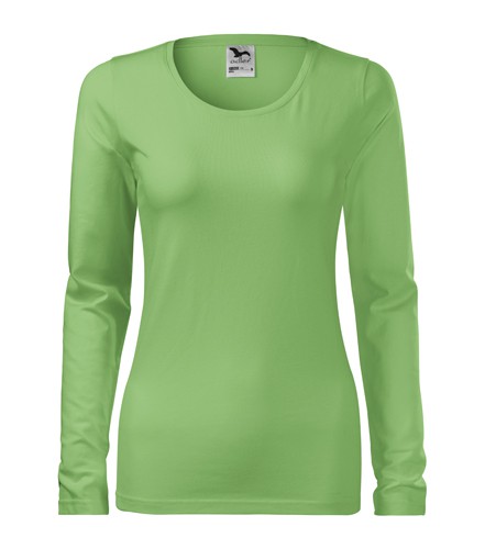 Koszulka damska z długim rękawem Malfini Slim zielona-2