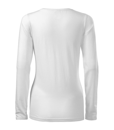 Koszulka damska z długim rękawem biała-4