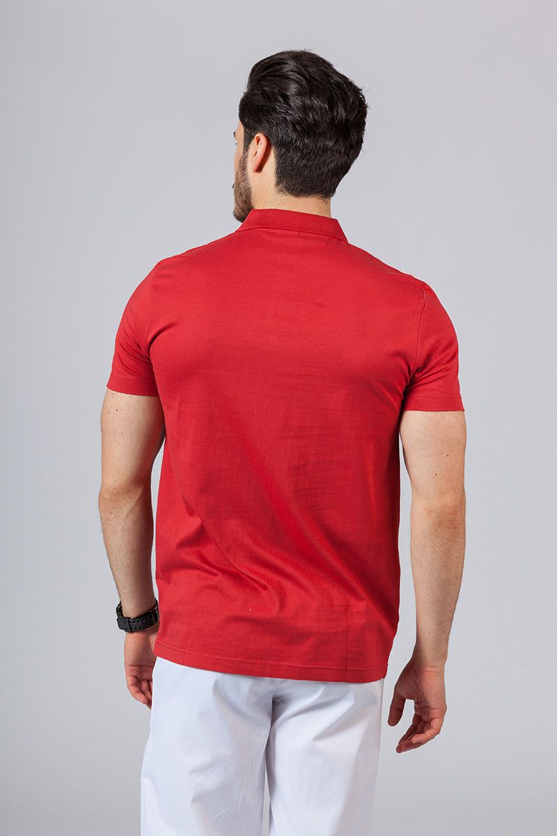 Koszulka męska Polo czerwona-1