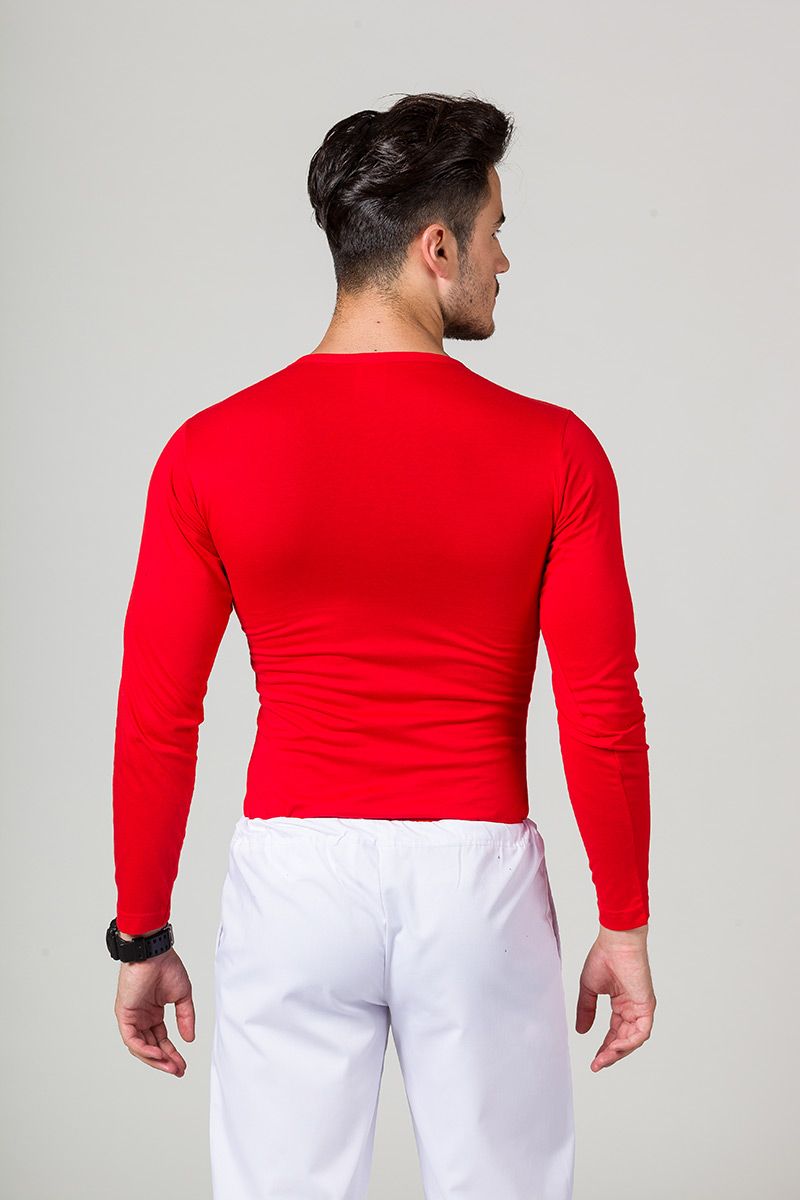 Koszulka męska z długim rękawem czerwona-1