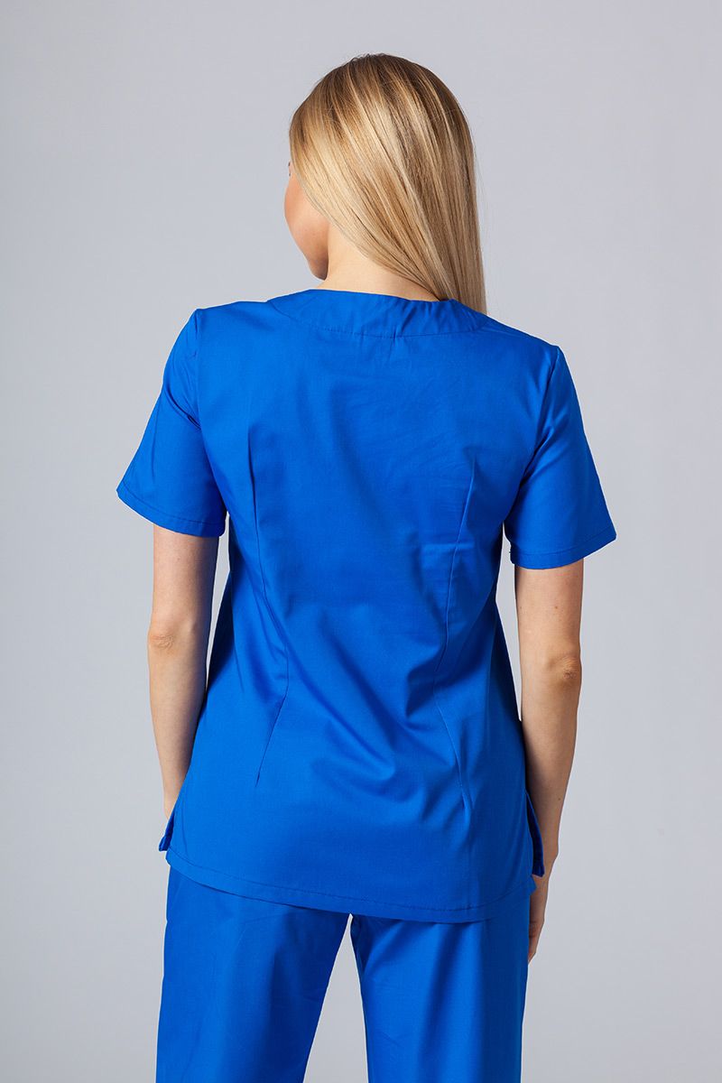 Bluza medyczna damska Sunrise Uniforms królewski granat taliowana-1