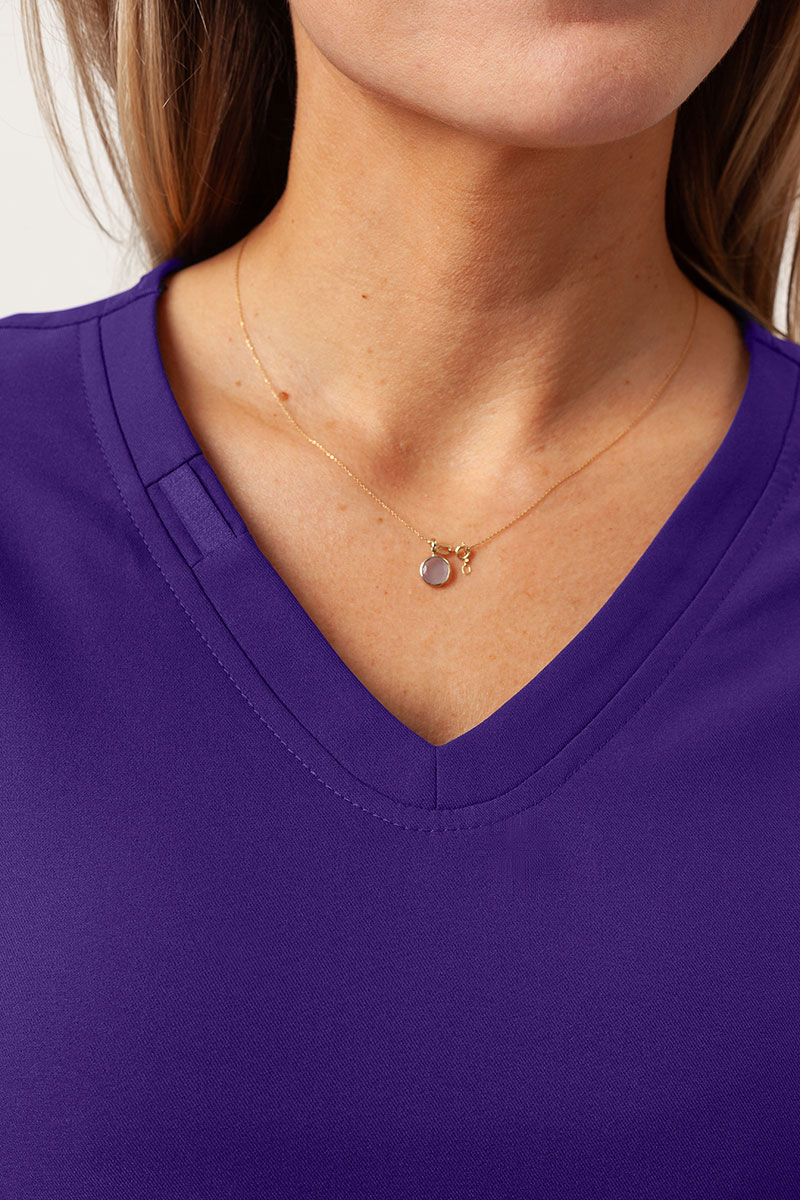 Bluza medyczna damska Cherokee Ultra V-neck Top fioletowa-2