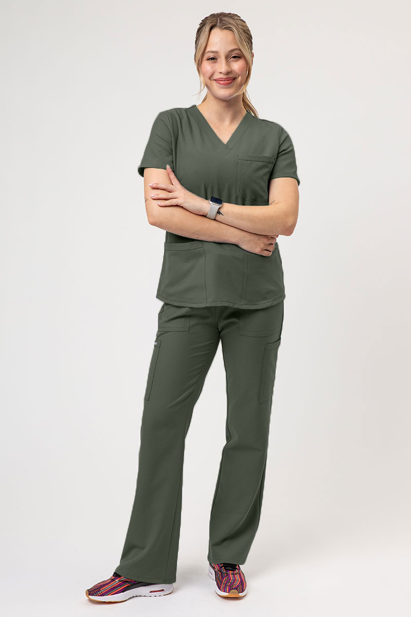 Spodnie medyczne damskie Cherokee Ultra Cargo oliwkowe-5