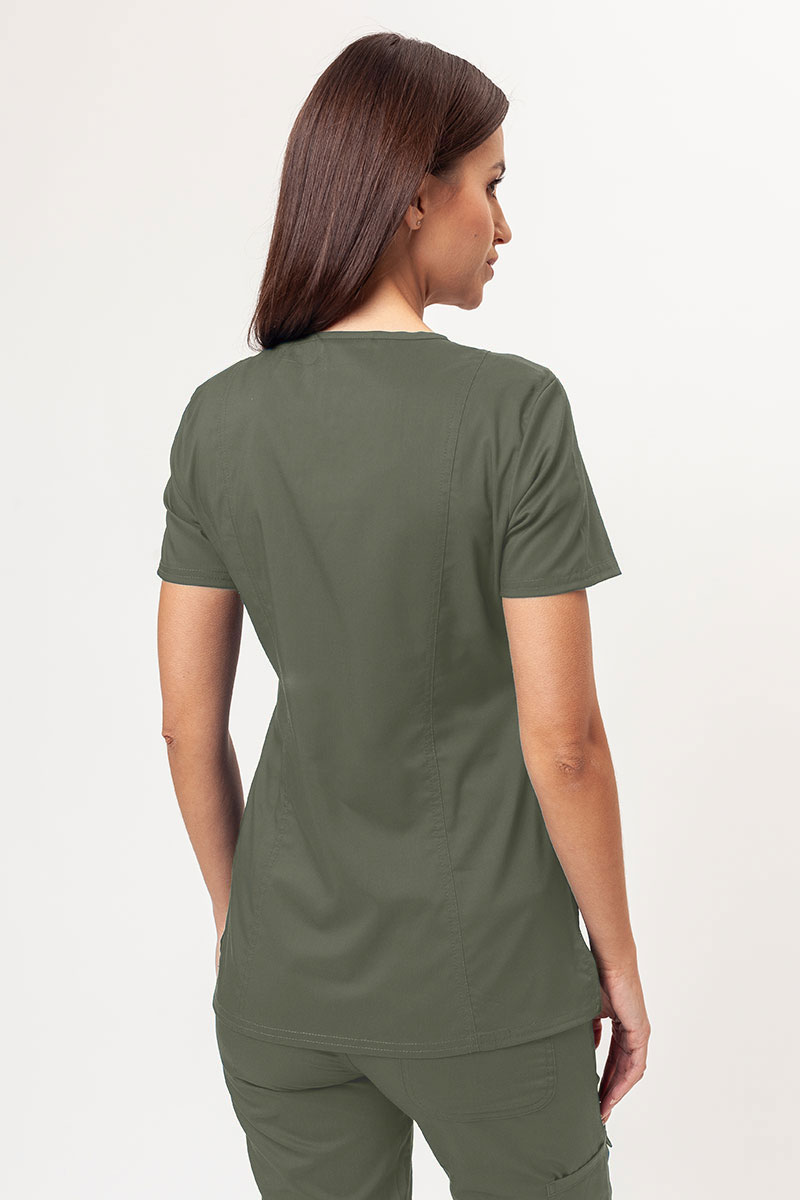 Bluza medyczna damska Cherokee Revolution Mock oliwkowa-1