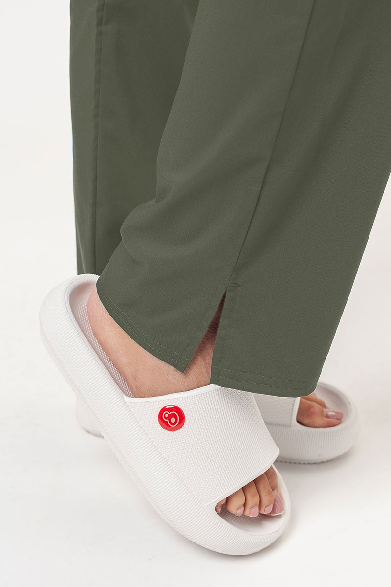 Spodnie medyczne damskie Cherokee Revolution Straight Leg oliwkowe-5
