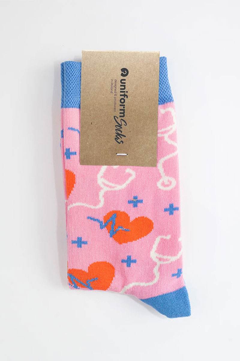 Kolorowe skarpetki Check My Pulse - UniformSocks-3