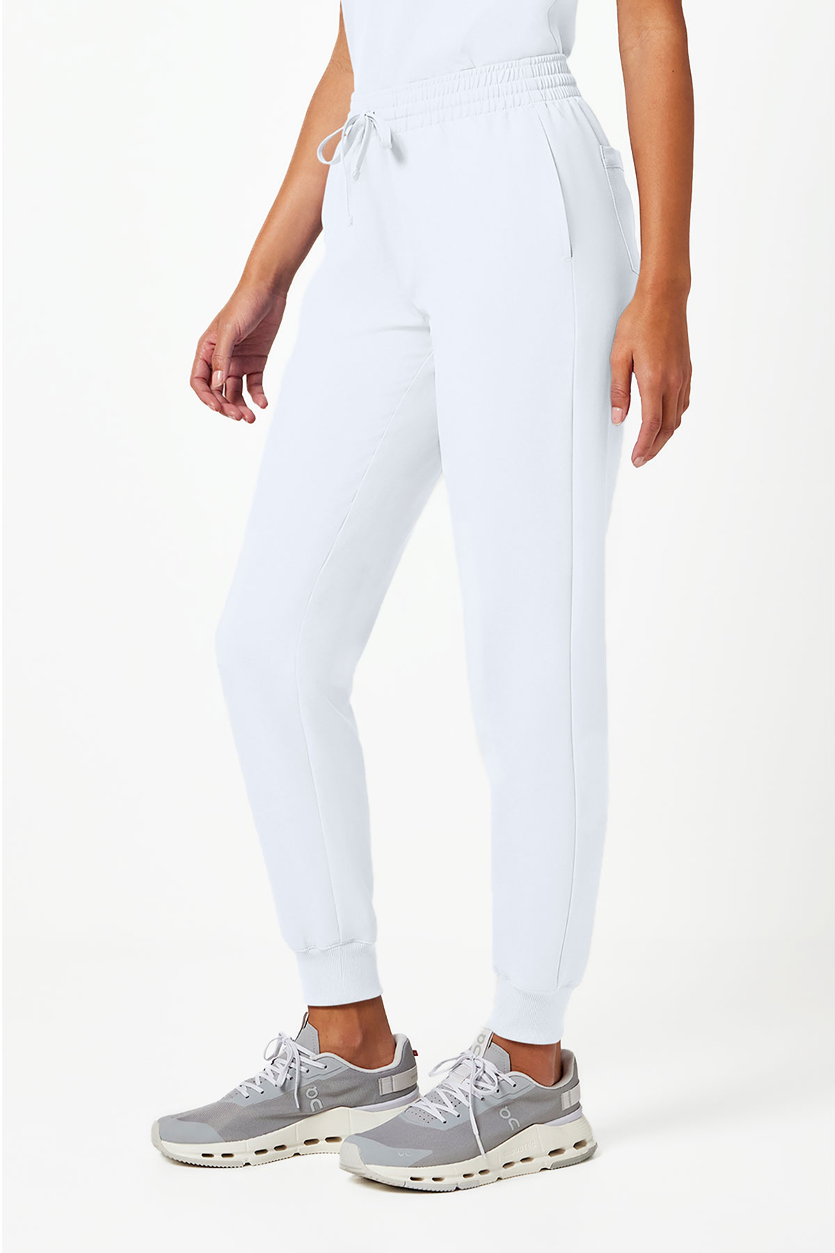 Spodnie medyczne damskie Cherokee Originals Ultra jogger białe-2