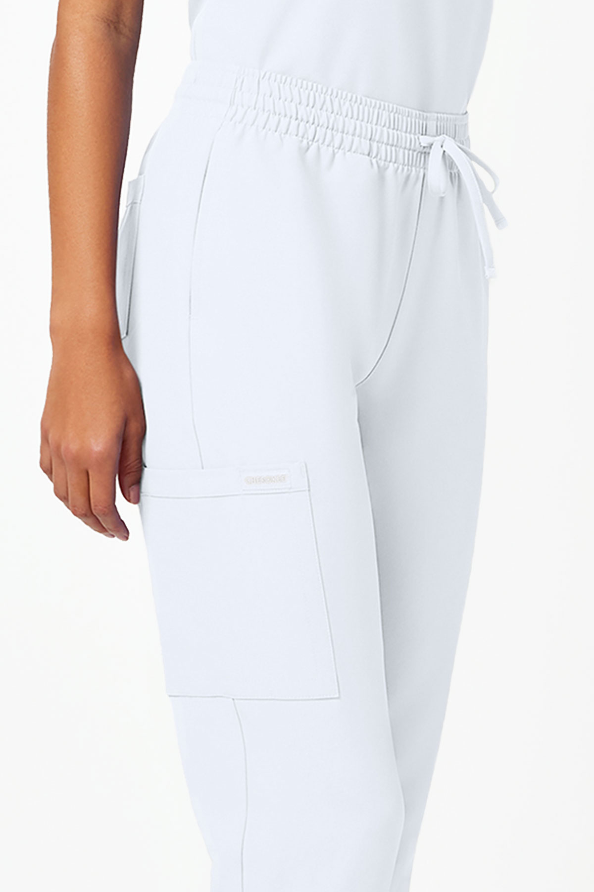 Spodnie medyczne damskie Cherokee Originals Ultra jogger białe-4