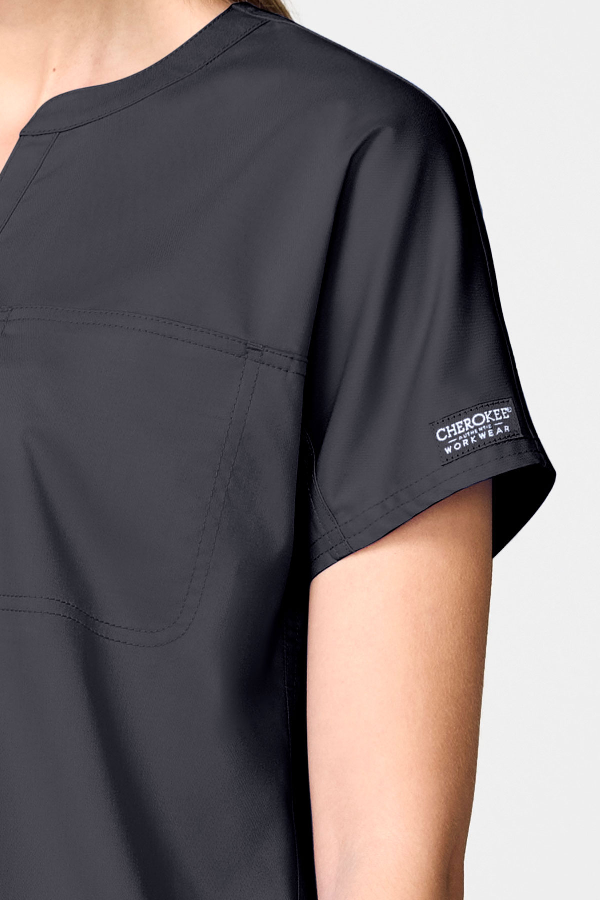 Bluza medyczna damska Cherokee Revolution Mandarin Collar szara-3