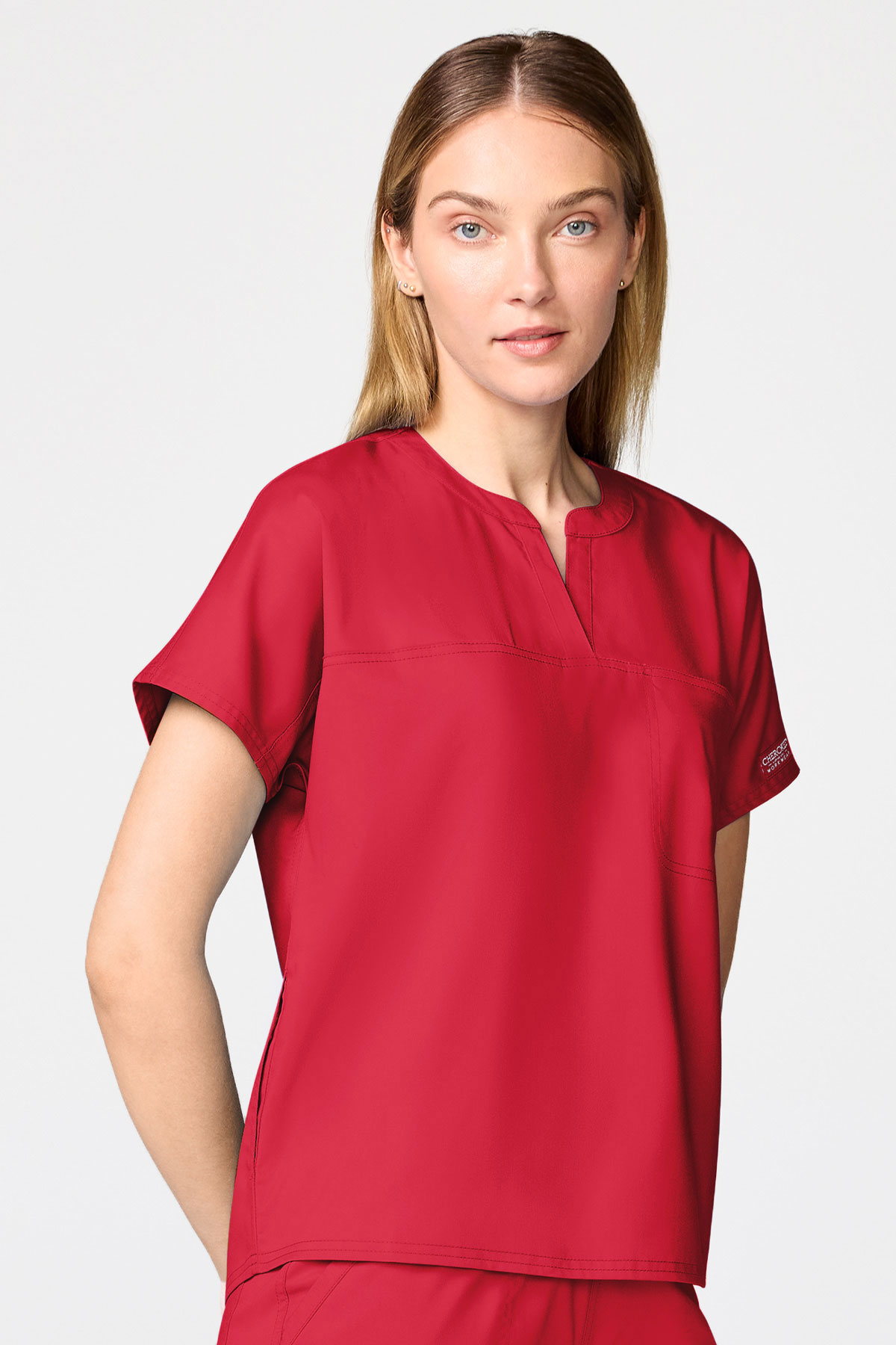 Bluza medyczna damska Cherokee Revolution Mandarin Collar czerwona-1
