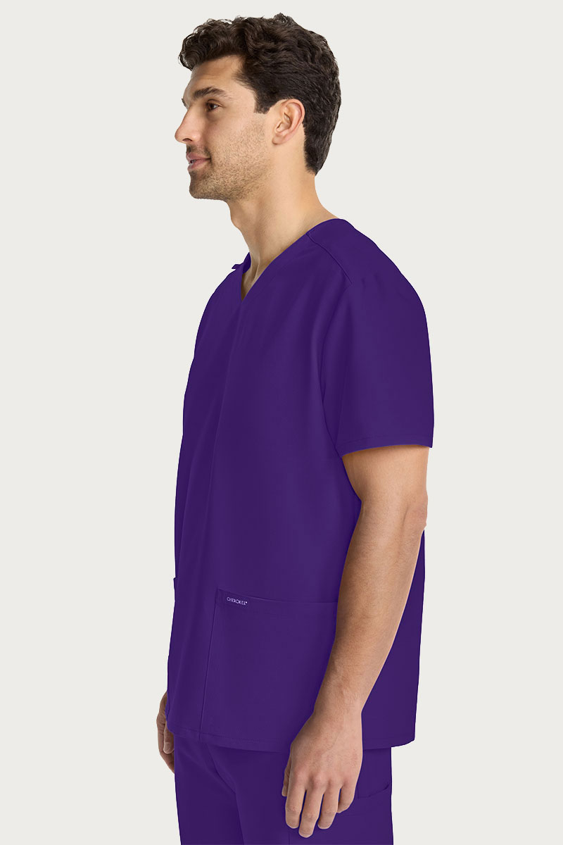 Bluza medyczna męska Cherokee Ultra V-neck Men fioletowa-3