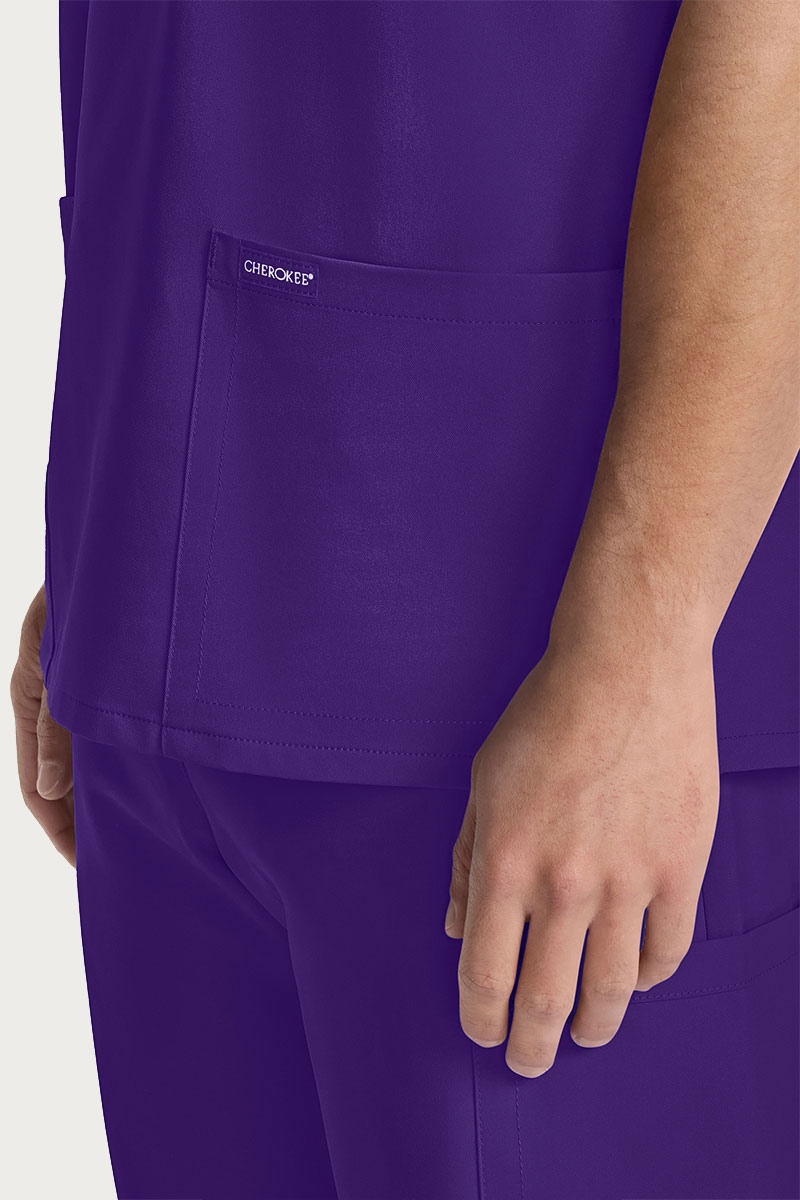 Bluza medyczna męska Cherokee Ultra V-neck Men fioletowa-4