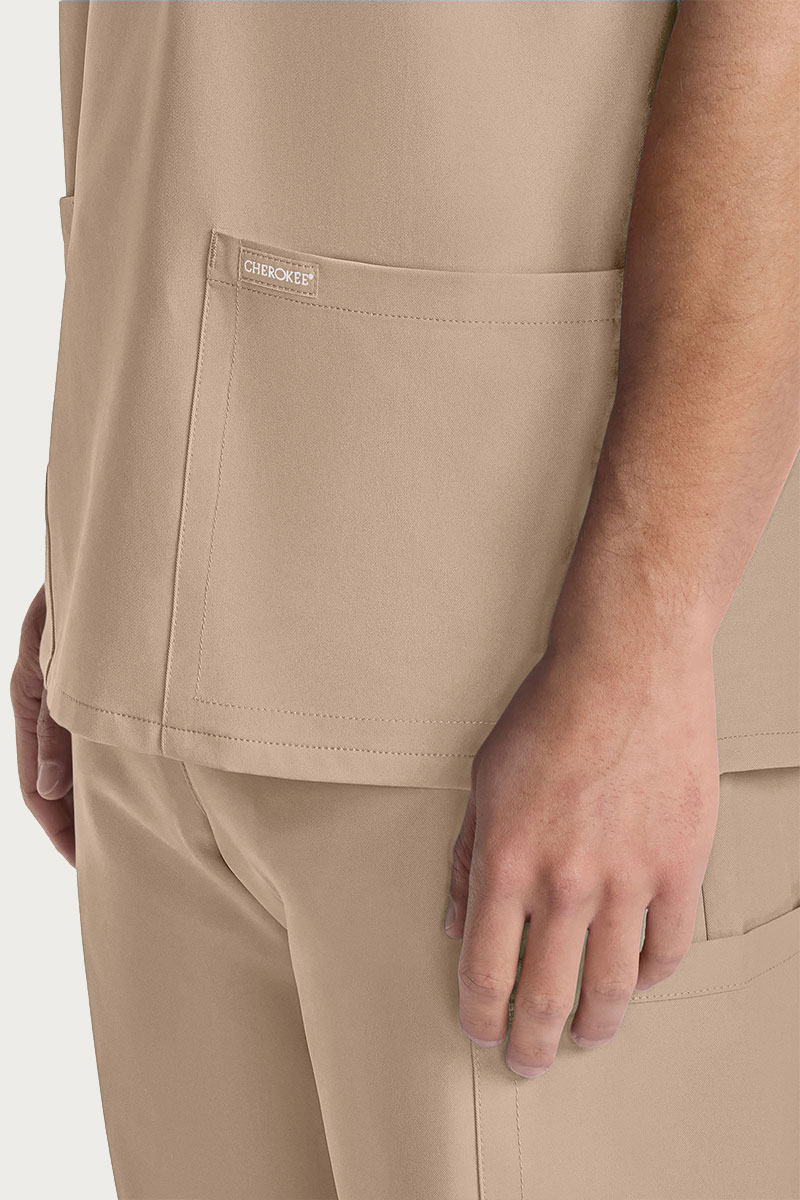 Bluza medyczna męska Cherokee Ultra V-neck Men beżowa-4