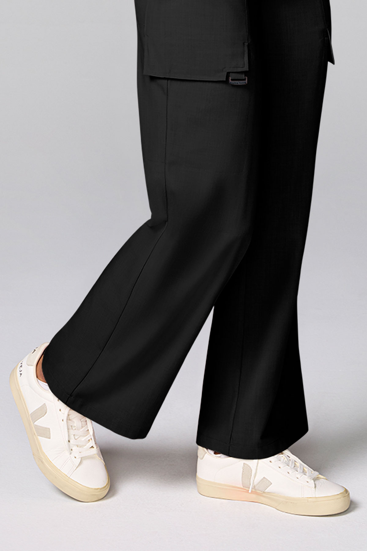 Spodnie medyczne damskie Healing Hands Wide Leg Petite czarne-4
