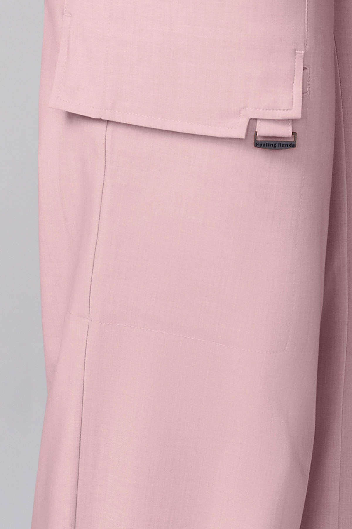 Spodnie medyczne damskie Healing Hands Wide Leg Petite perłowy róż-4