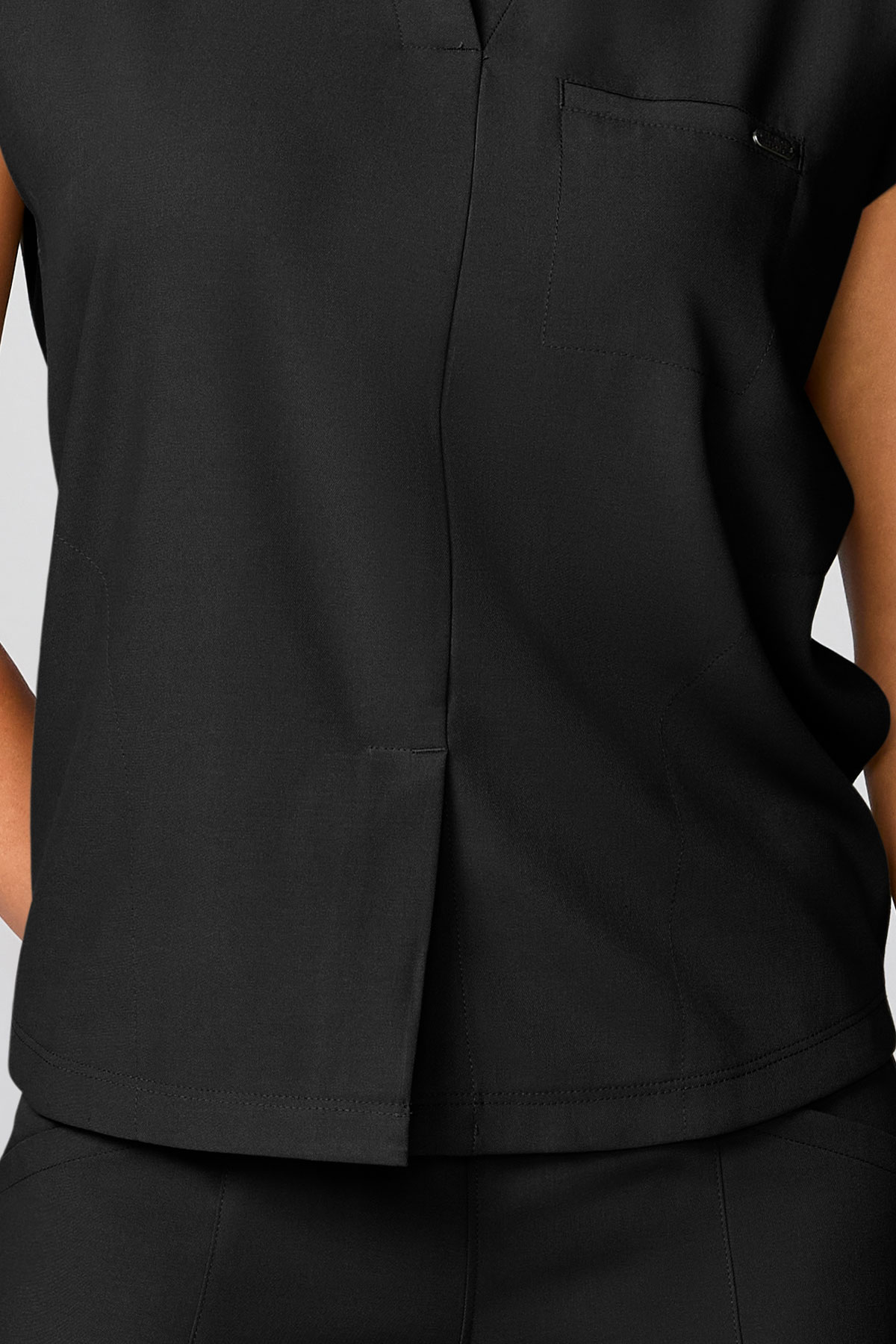Bluza medyczna damska Healing Hands Mandarin Collar czarna-4