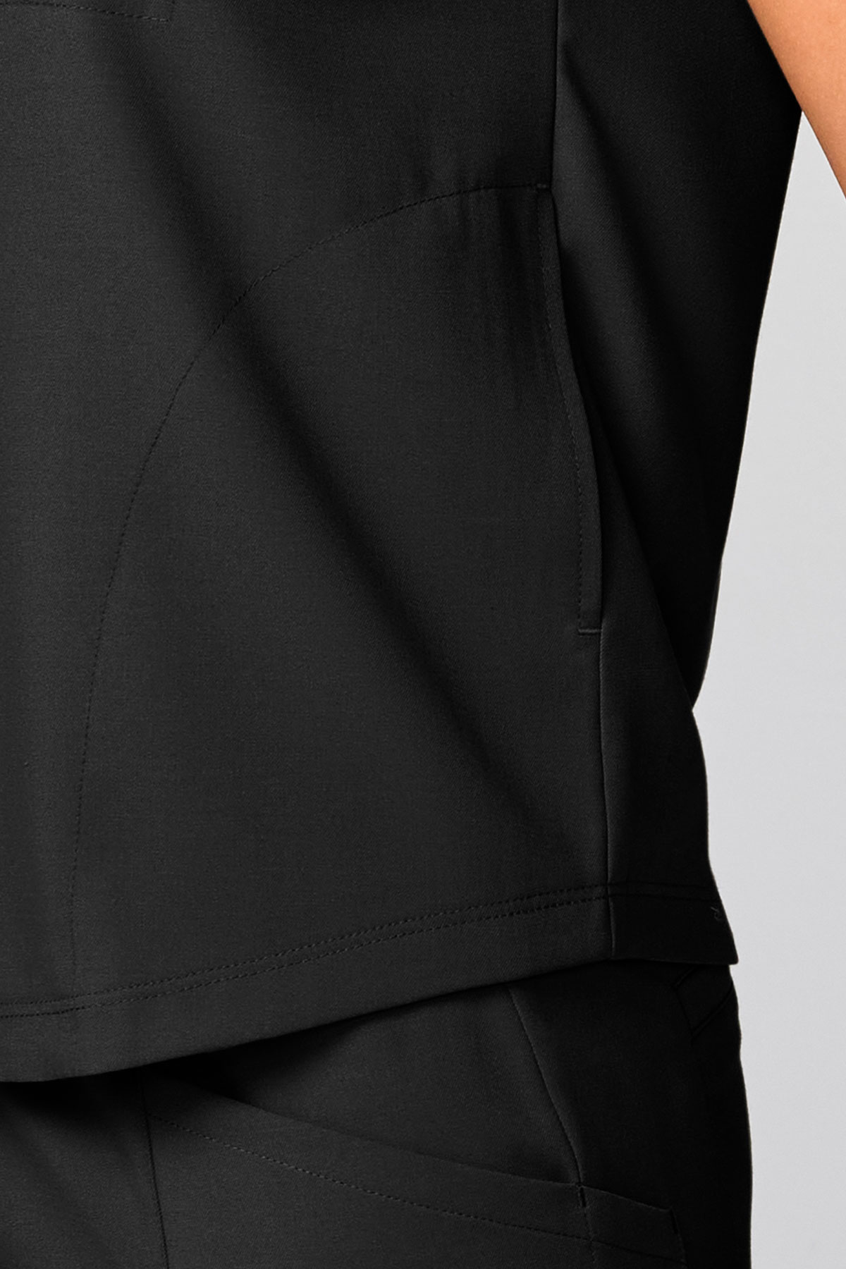 Bluza medyczna damska Healing Hands Mandarin Collar czarna-5
