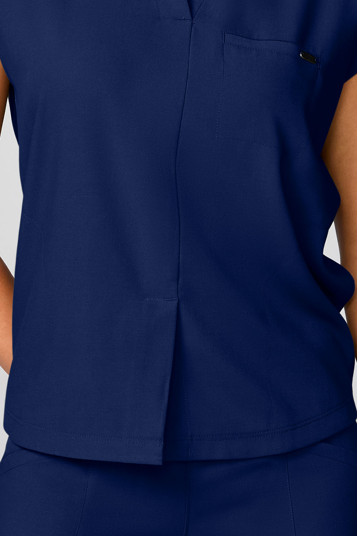 Bluza medyczna damska Healing Hands Mandarin Collar ciemny granat-4