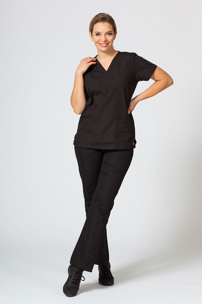 Spodnie medyczne damskie Maevn Red Panda czarne-1