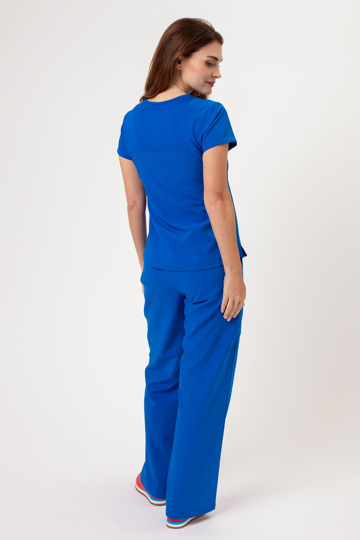 Bluza medyczna damska Maevn Momentum Round Neck królewski granat-7