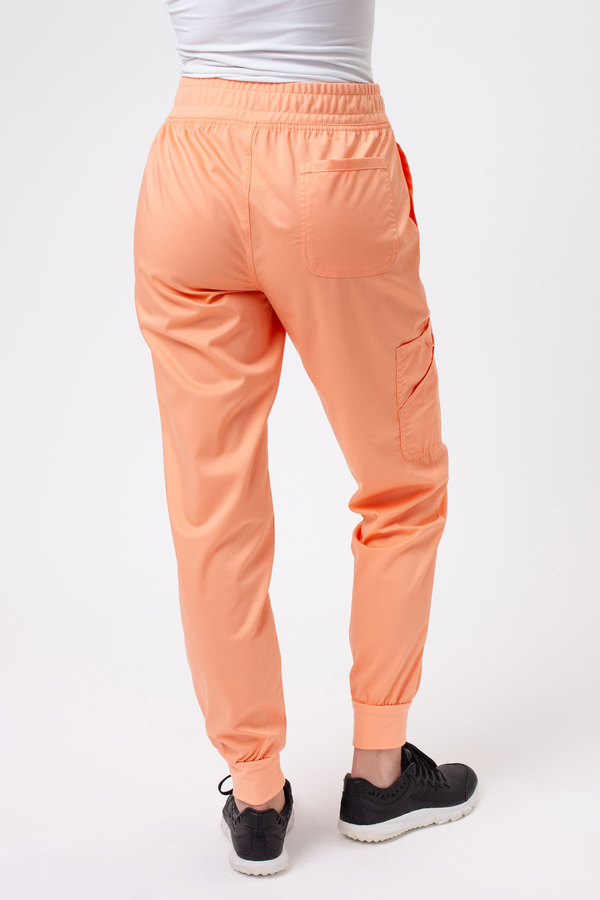 Spodnie medyczne damskie Cherokee Revolution Mid Rise jogger koralowe-1