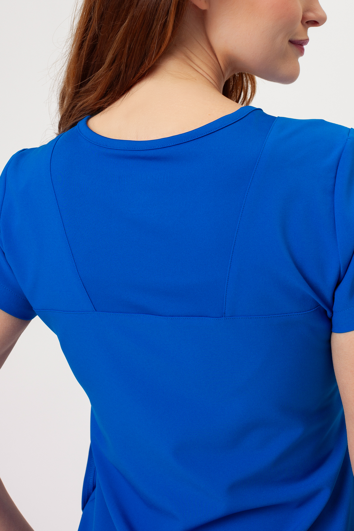 Bluza medyczna damska Maevn Momentum Round Neck królewski granat-5
