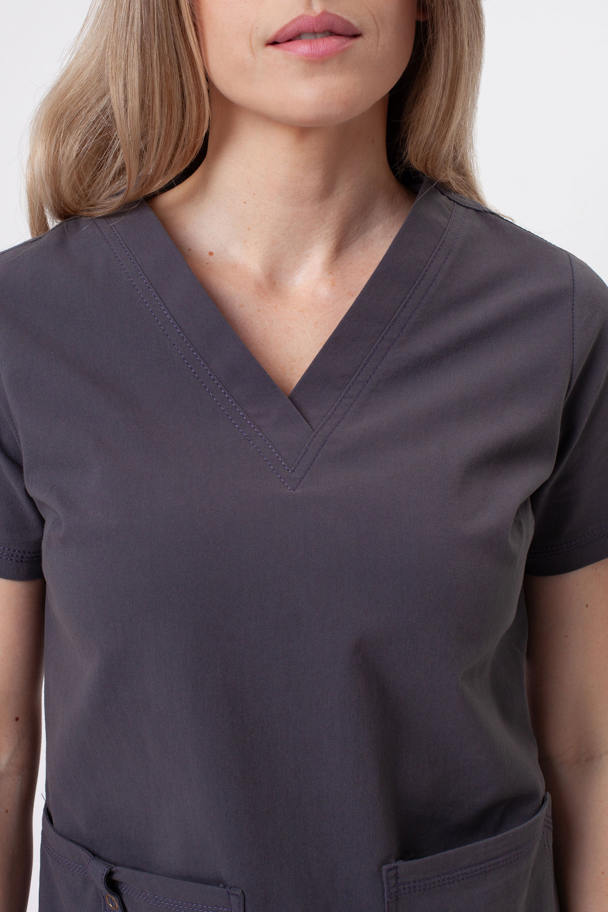Bluza medyczna damska Dickies Forge V-neck szara-3