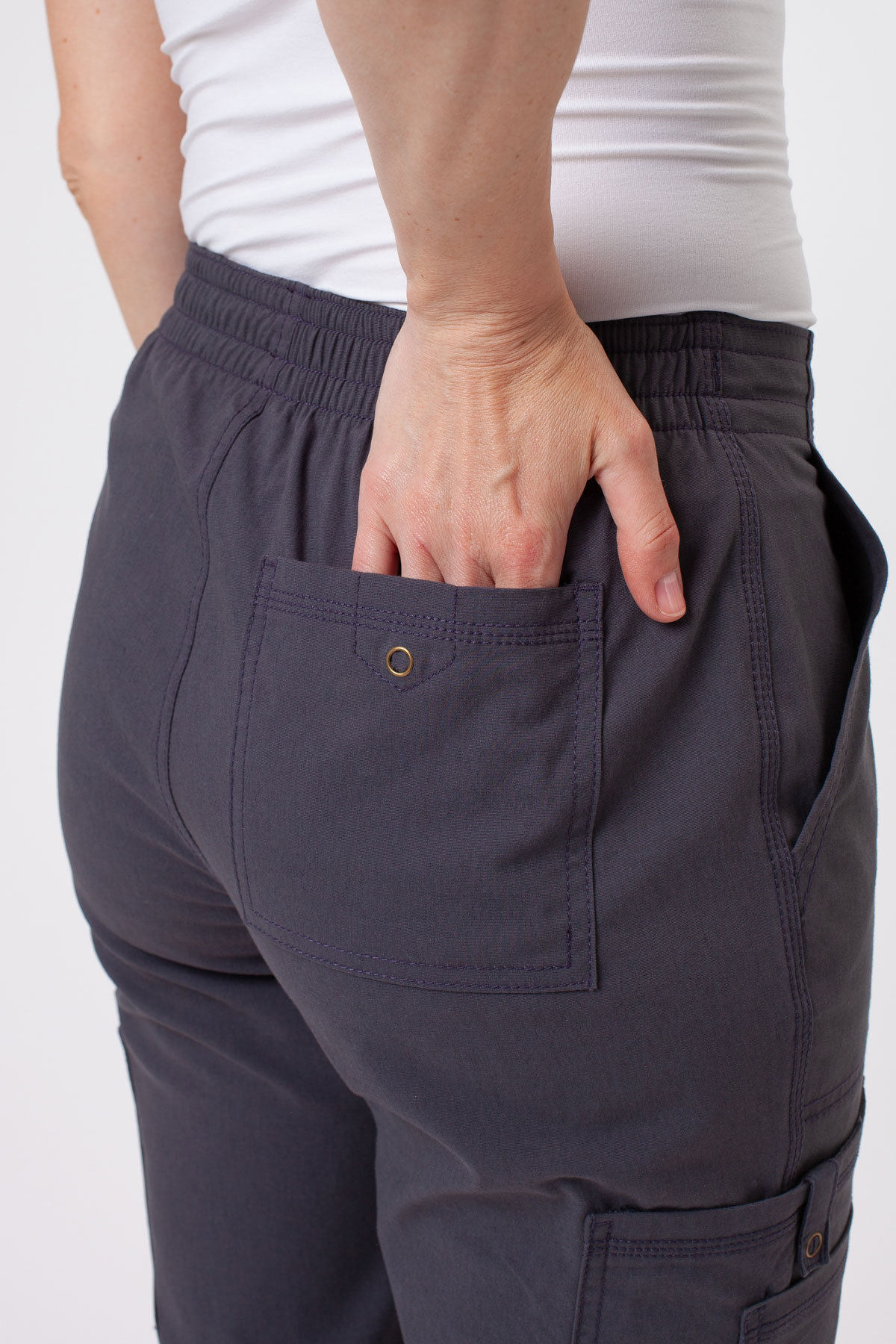 Spodnie medyczne damskie Dickies Forge Straight Leg szare-4