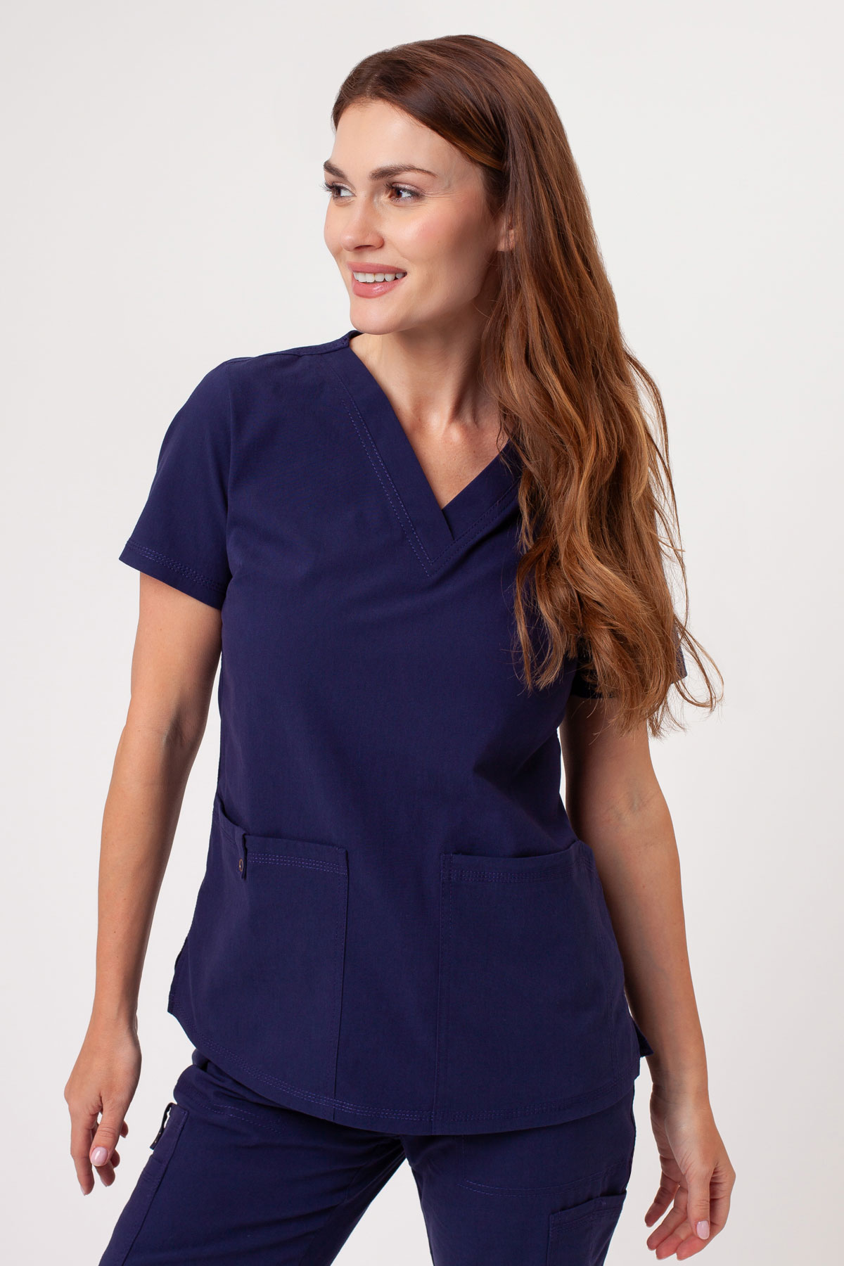 Komplet medyczny damski Dickies Forge V-neck ciemny granat-3