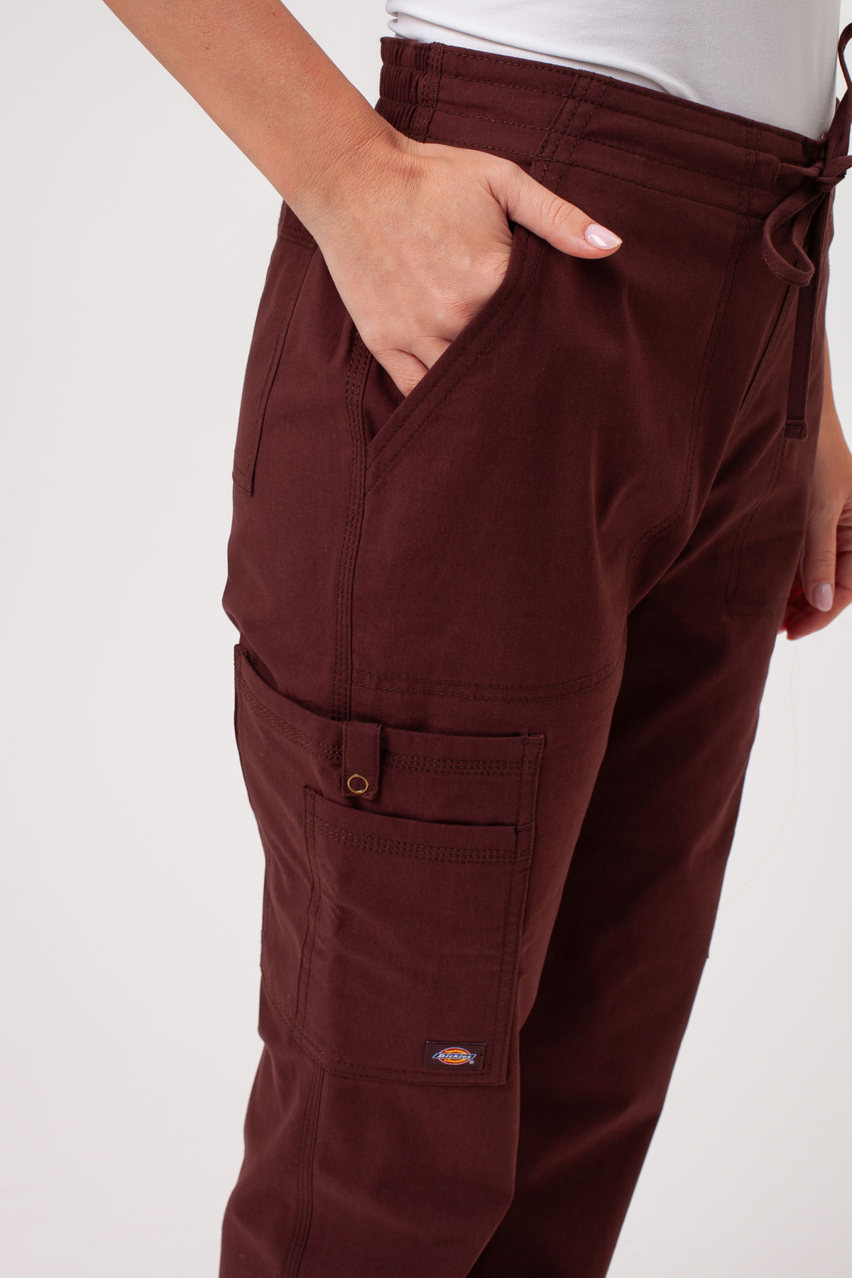 Spodnie medyczne damskie Dickies Forge Straight Leg brązowe-2