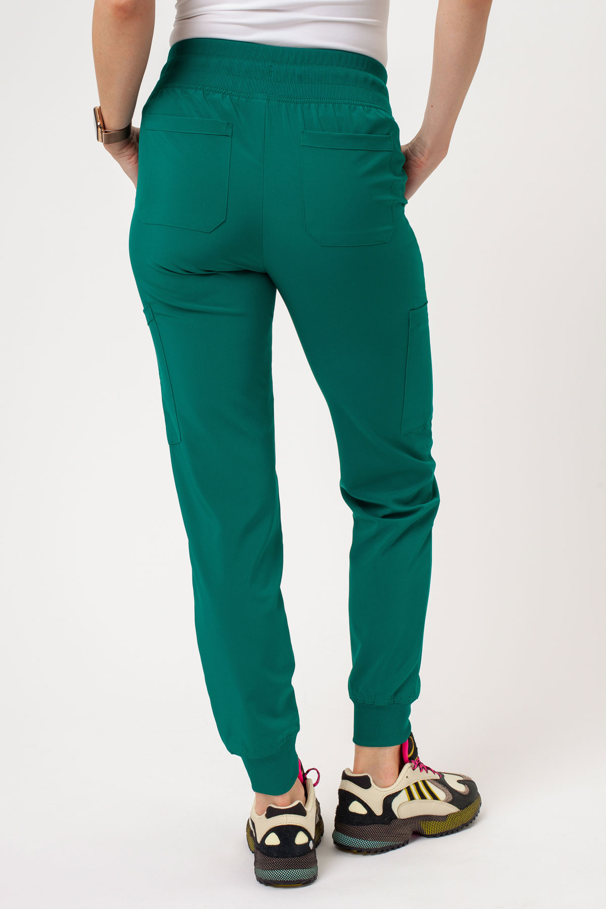 Spodnie medyczne damskie Dickies EDS Essentials Mid Rise jogger zielone-1