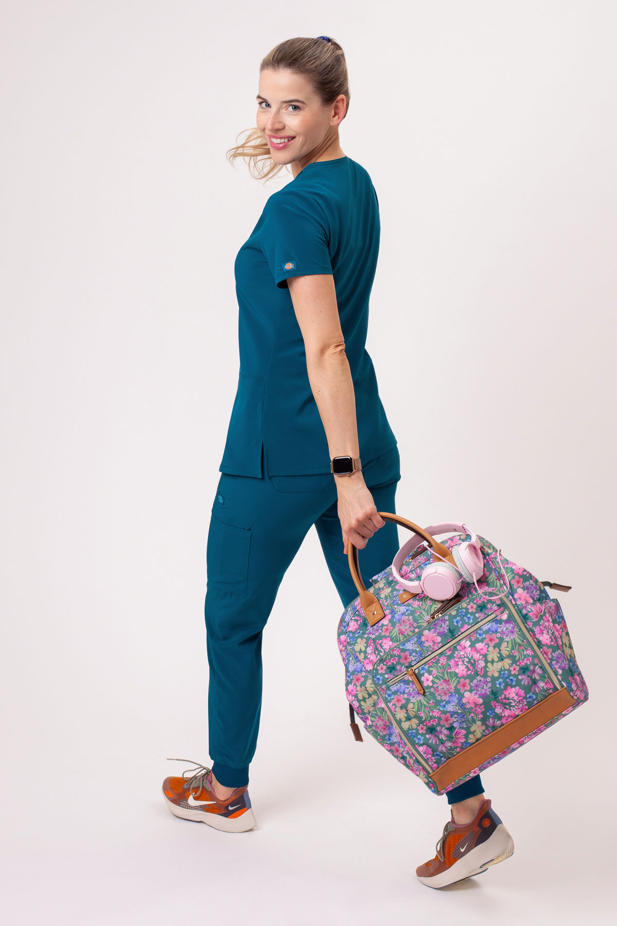 Bluza medyczna damska Dickies EDS Essentials V-neck karaibski błękit-5