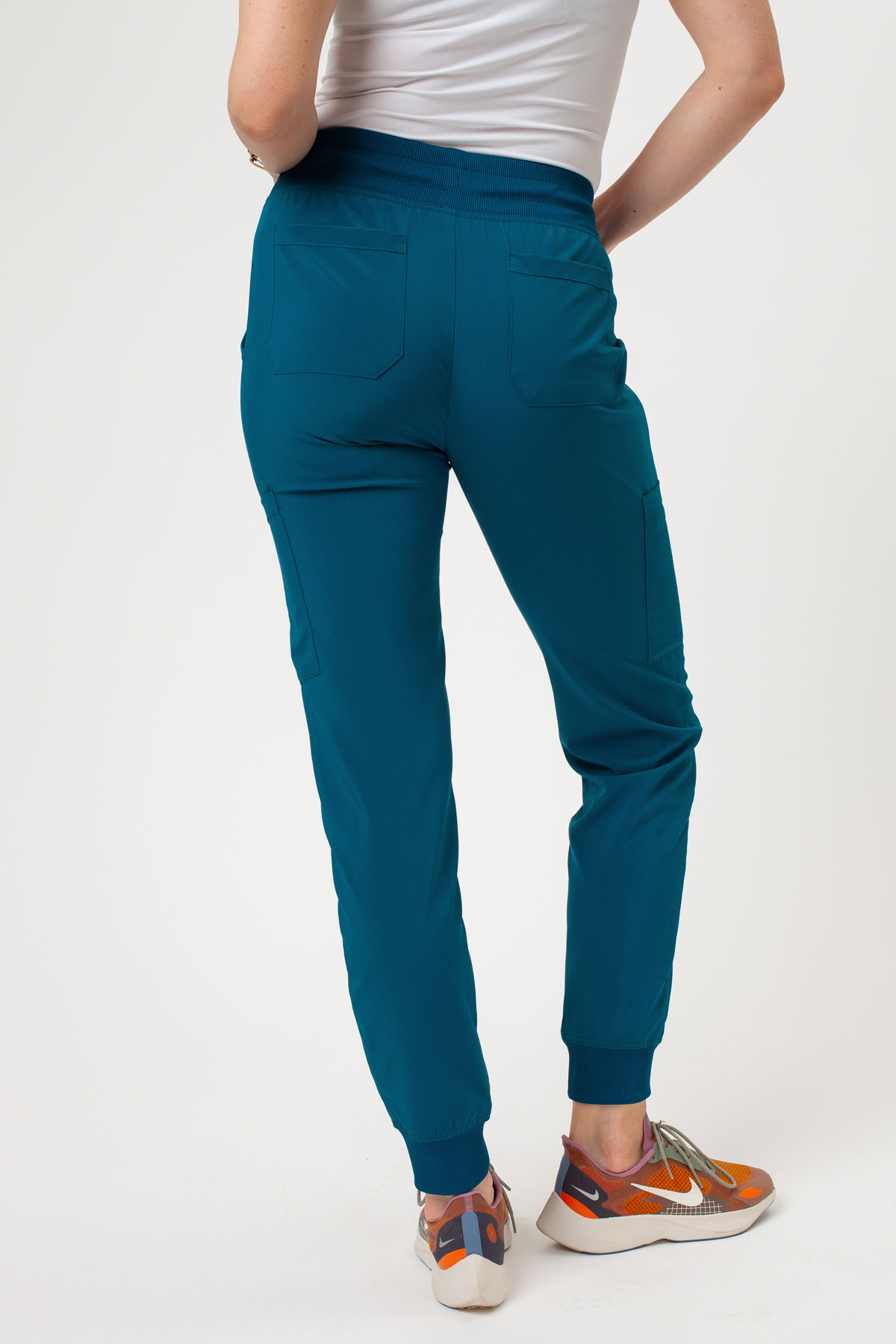 Spodnie medyczne damskie Dickies EDS Essentials Mid Rise jogger karaibski błękit-1