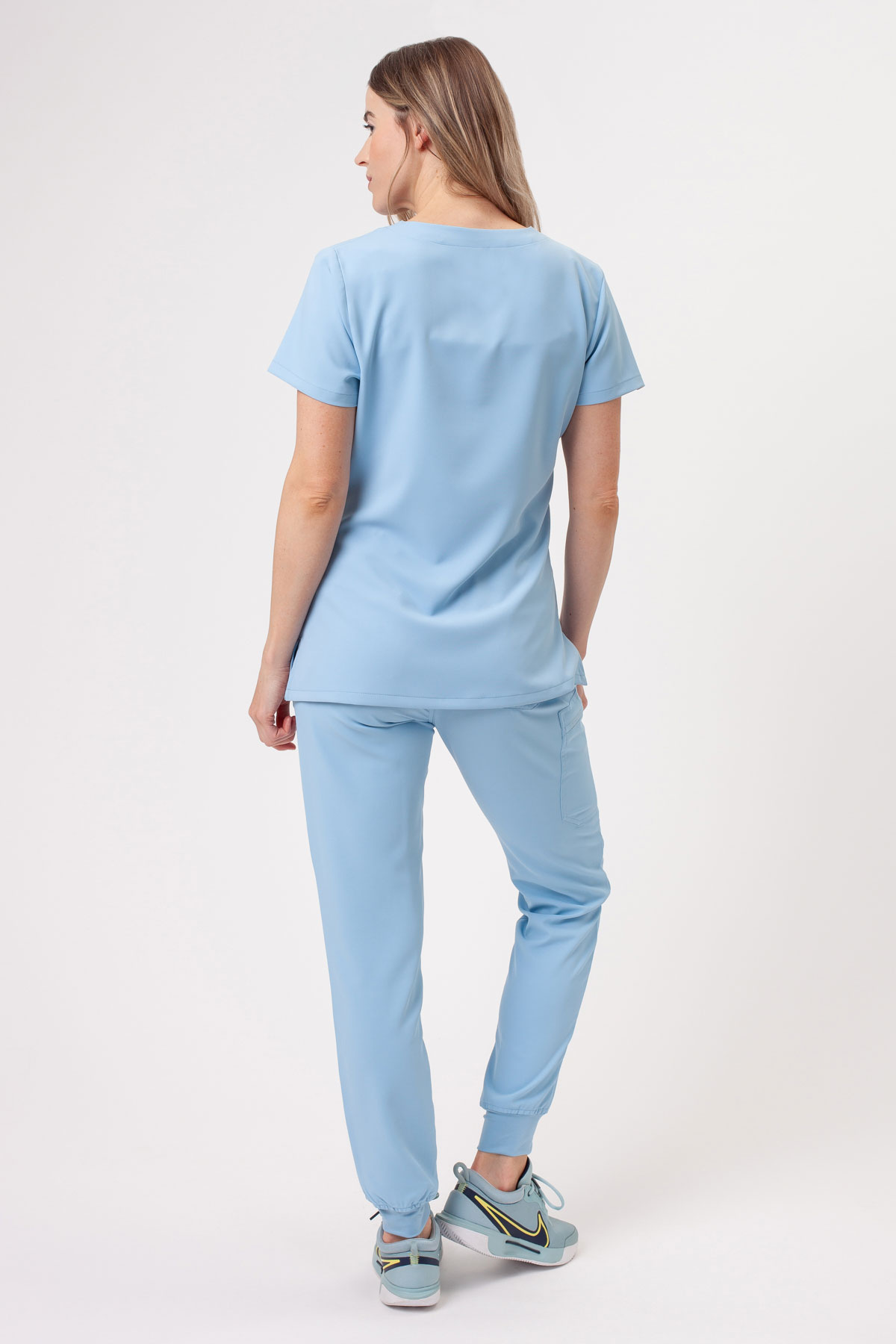 Spodnie medyczne damskie Sunrise Lite Fit jogger błękitne-8