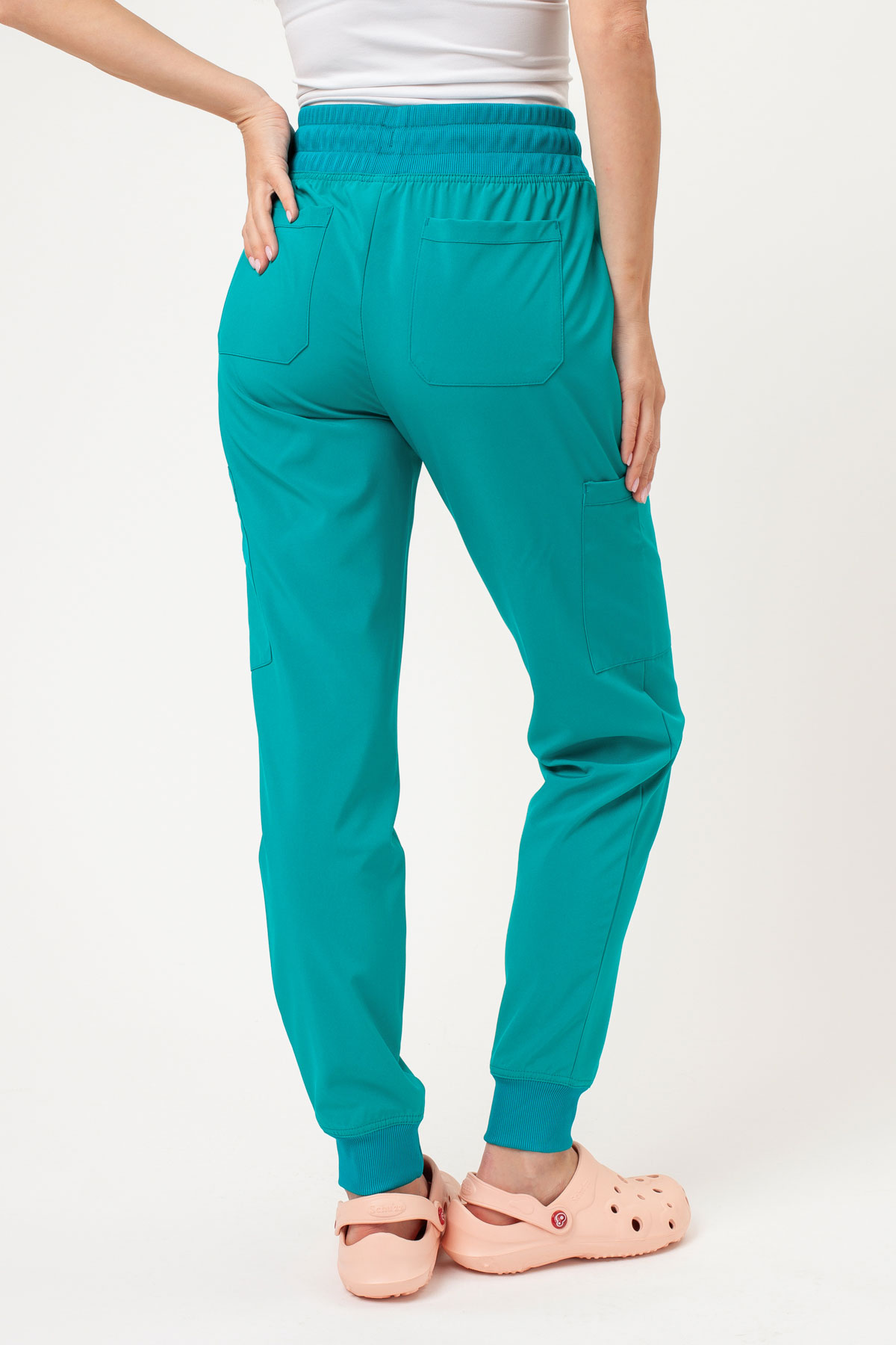 Spodnie medyczne damskie Dickies EDS Essentials Mid Rise jogger morski błękit-2