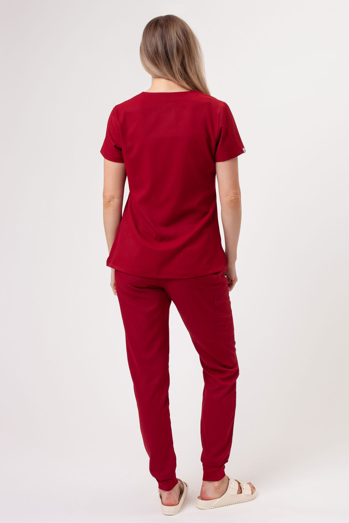 Bluza medyczna damska Sunrise Lite Shift burgundowa-6