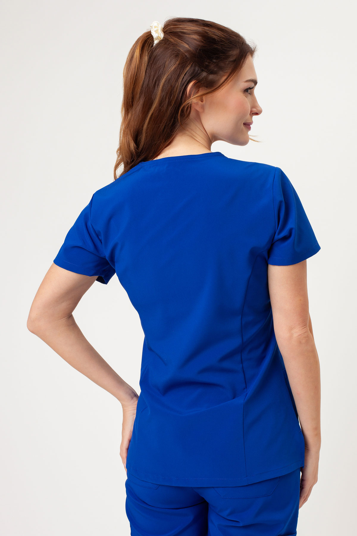 Bluza medyczna damska Dickies EDS Essentials V-neck granatowa-2
