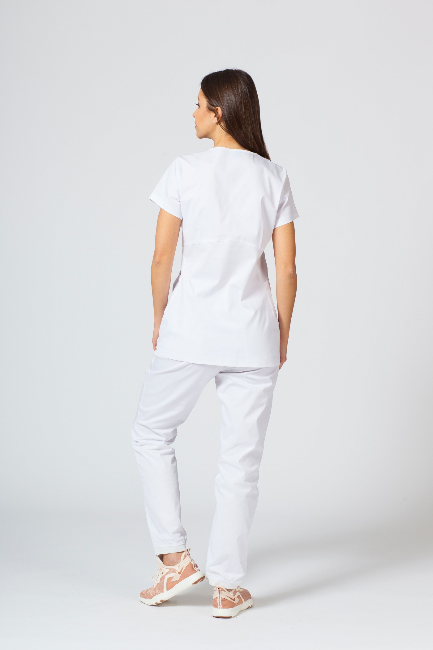 Bluza medyczna damska Sunrise Uniforms Active Kangaroo biała-4