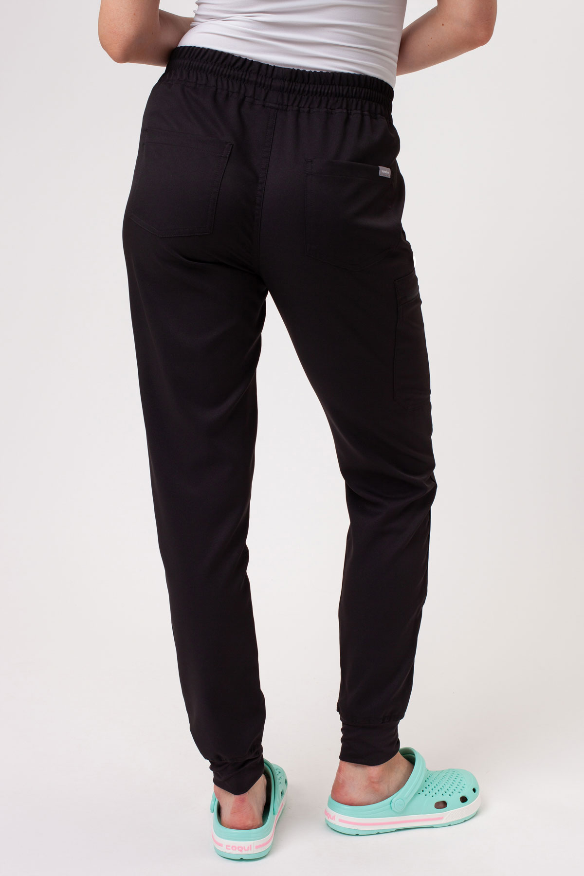 Spodnie medyczne damskie Sunrise Lite Fit jogger czarne-1