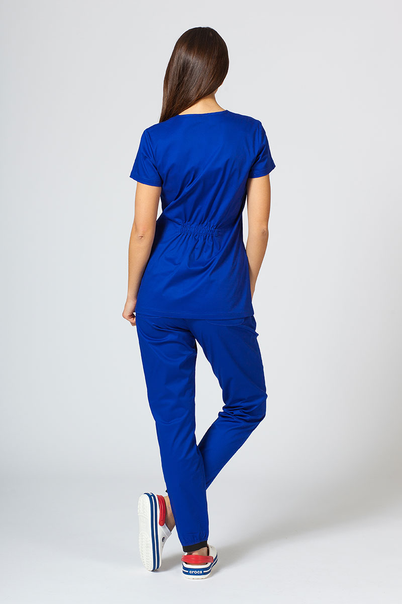 Bluza medyczna damska Sunrise Uniforms Fit (elastic) granatowa-2