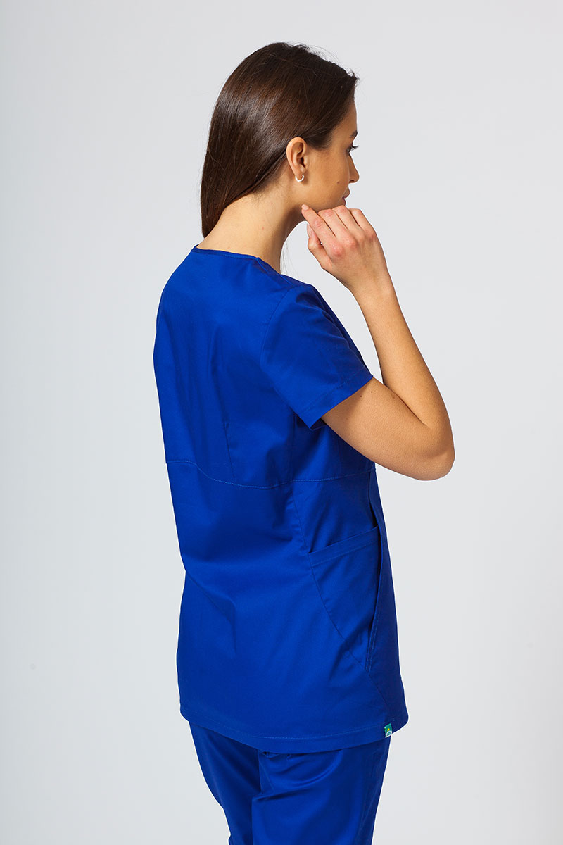 Bluza medyczna damska Sunrise Uniforms Kangaroo (elastic) granatowa-1